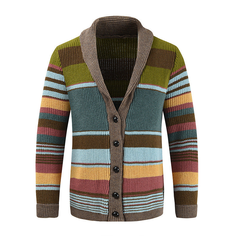 Nicolás | Cardigan en Tricot avec Blocs de Couleur
