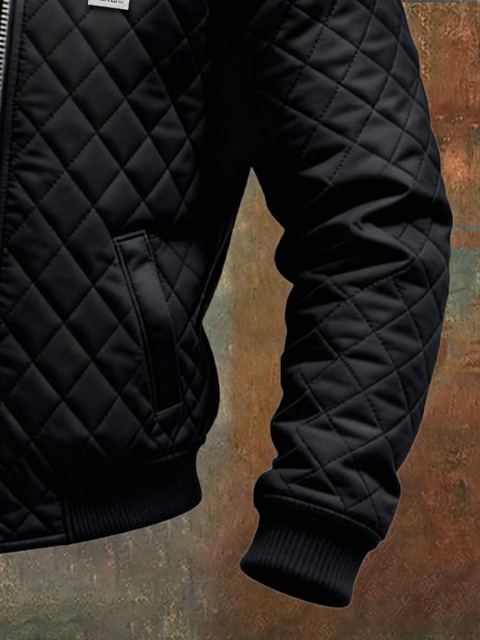 Veste Noire Homme en Cuir