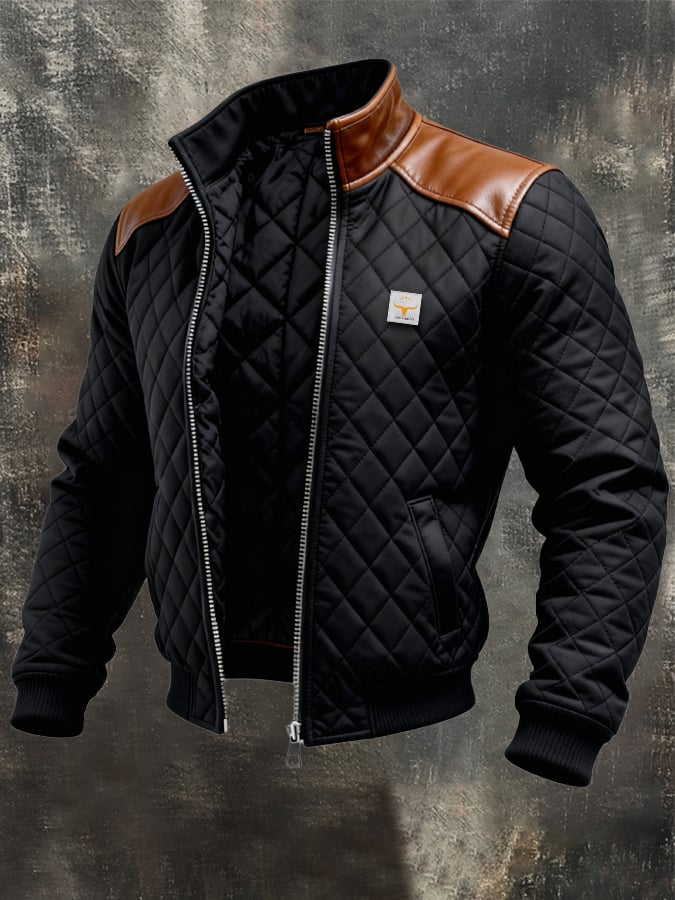 Veste Noire Homme en Cuir