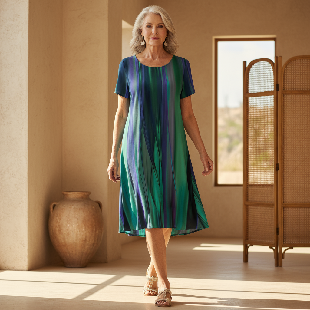 Genna - Robe Casual Boho Dégradé