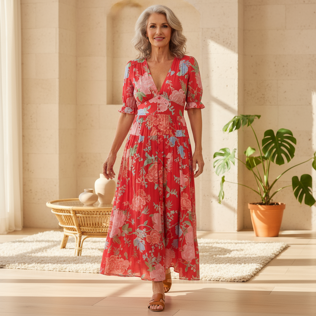 Floriana - Robe Florale Vibrante