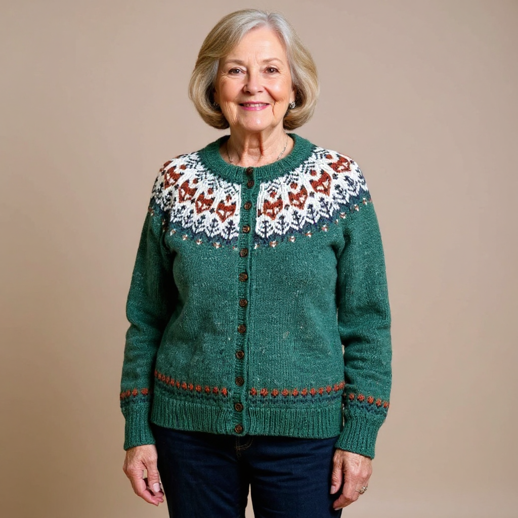 Carolina | Cardigan Islandais Vintage