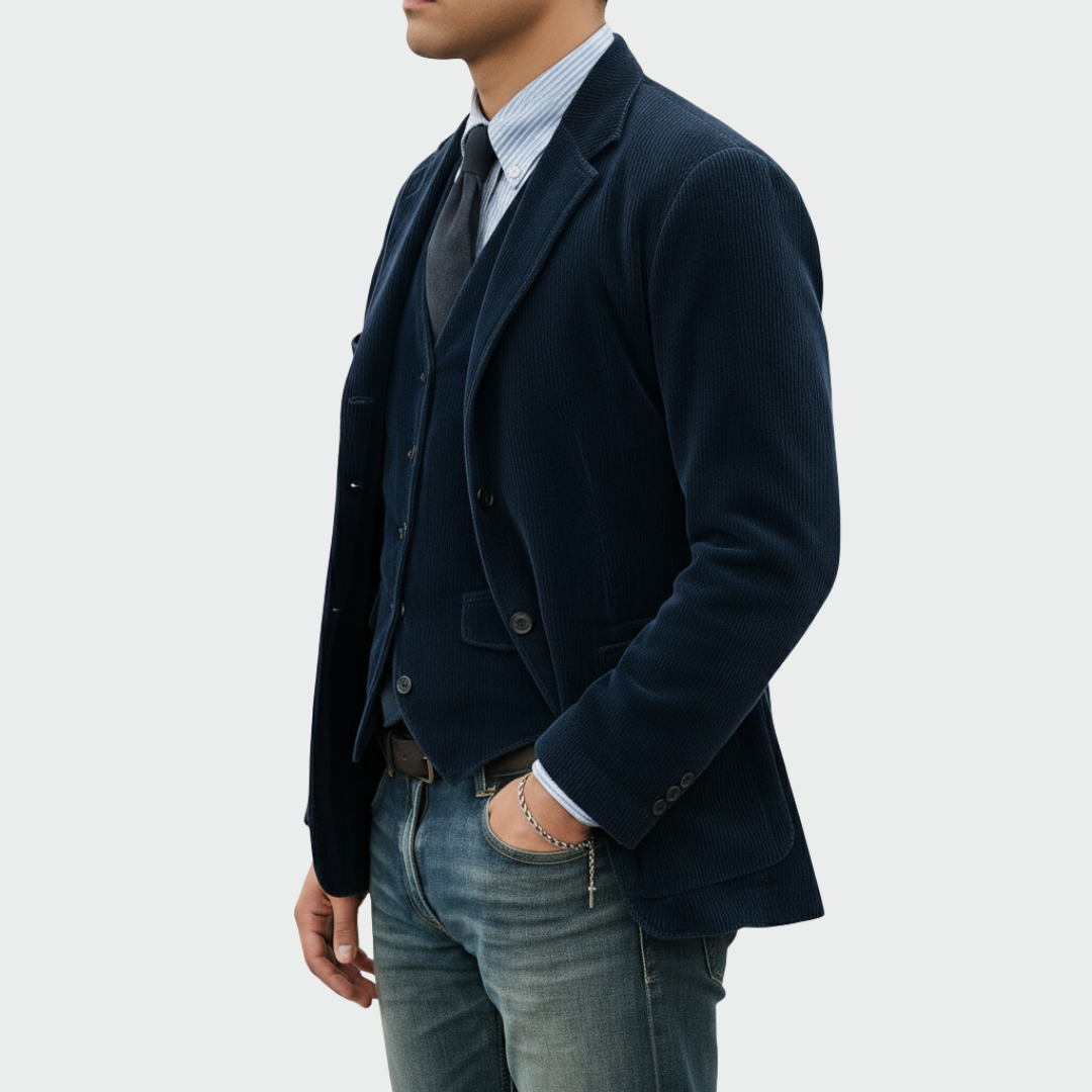 Tommy™ | Ensemble de 2 pièces : Blazer et Gilet en Velours