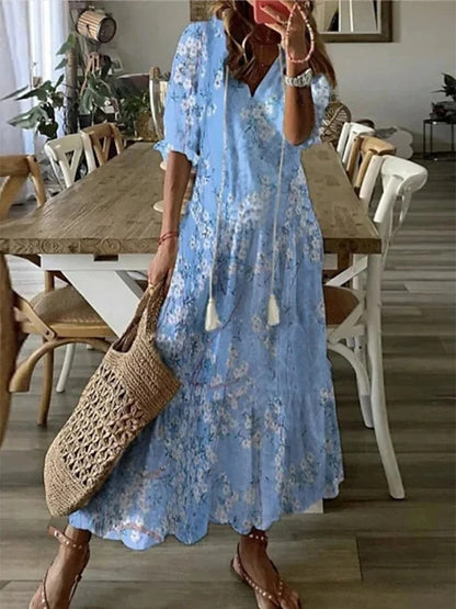 Michaela - Robe Boho avec Couverture du Ventre