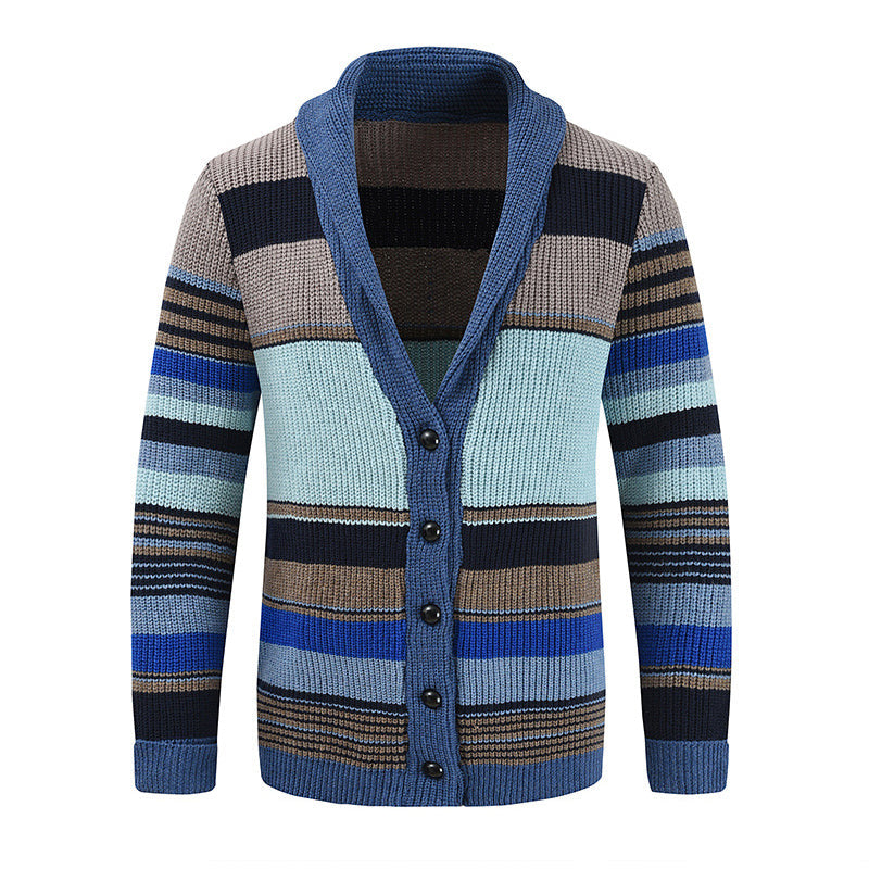 Nicolás | Cardigan en Tricot avec Blocs de Couleur
