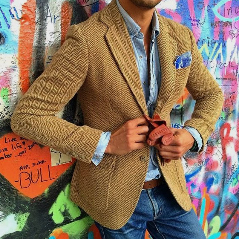 Emilio | Blazer vintage en laine avec revers classique
