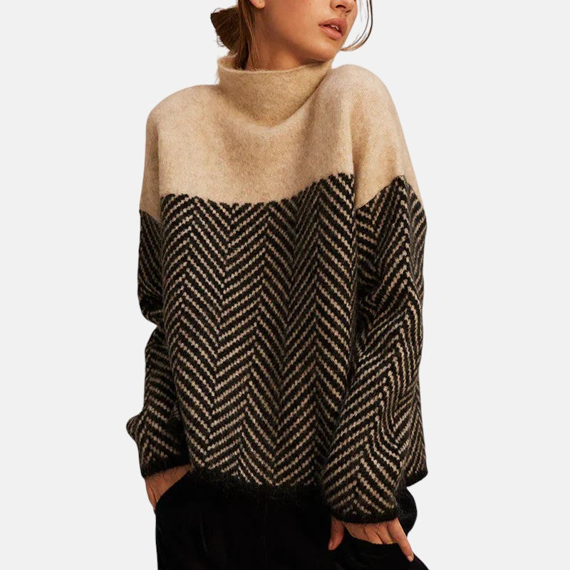 Eva | Pull en tricot à chevrons