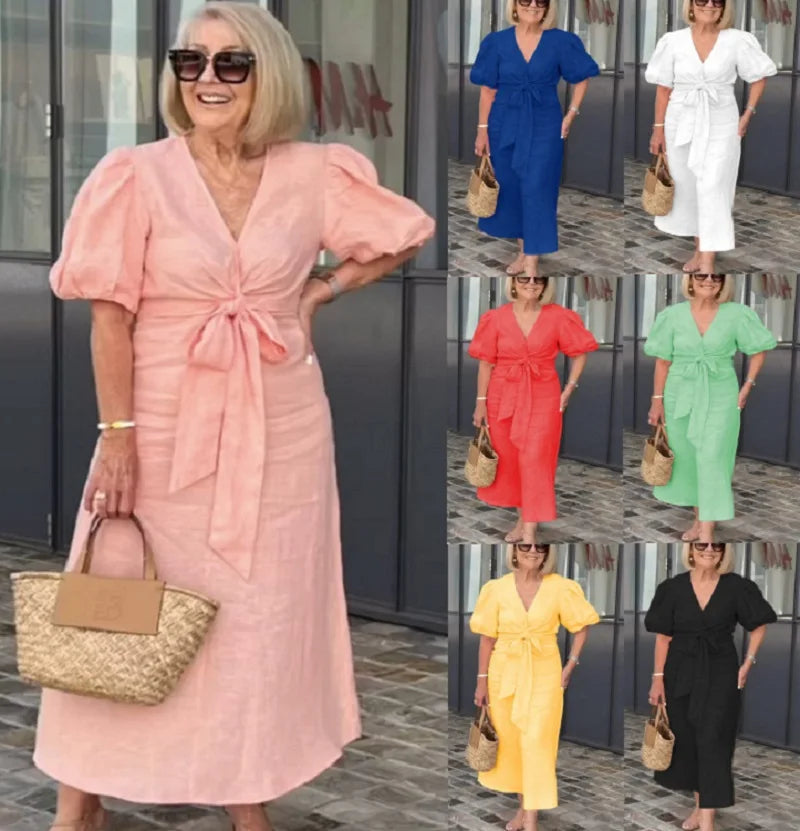 Natasha - Robe Élégante avec Décolleté en V