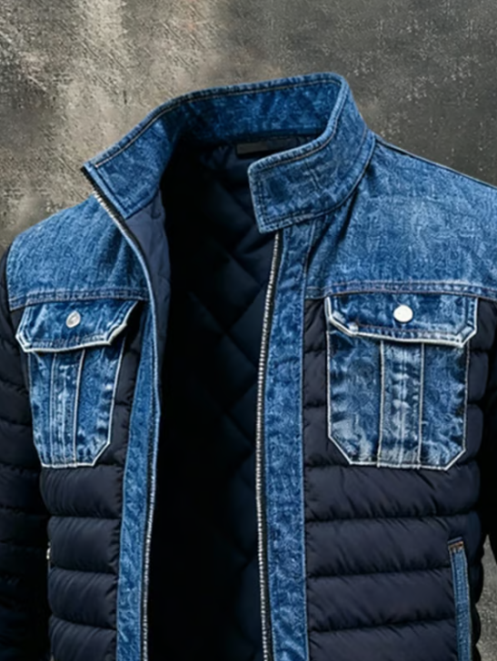Veste Hybride en Denim Homme
