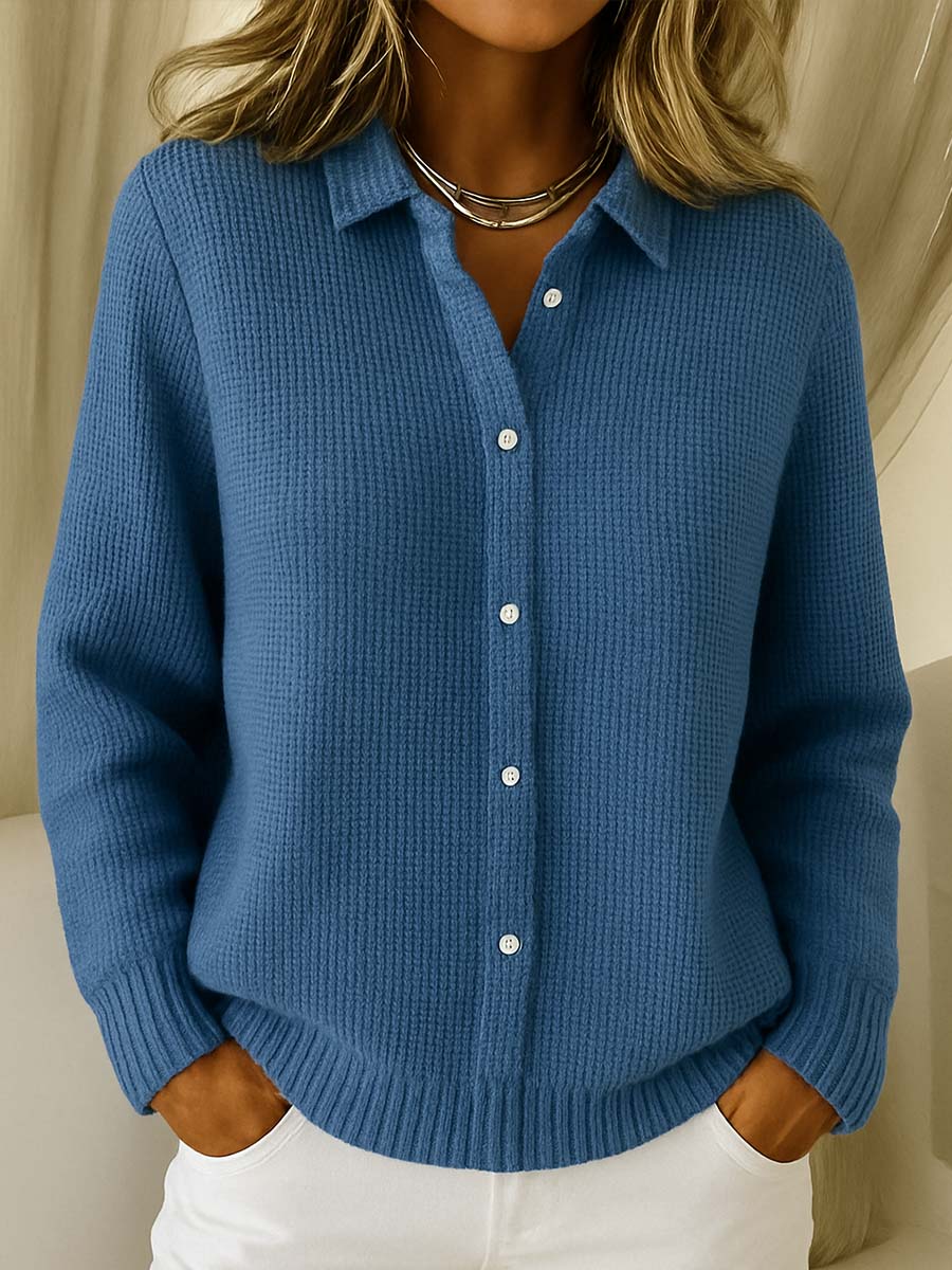 Elaine | Cardigan Classique en Maille avec Boutons