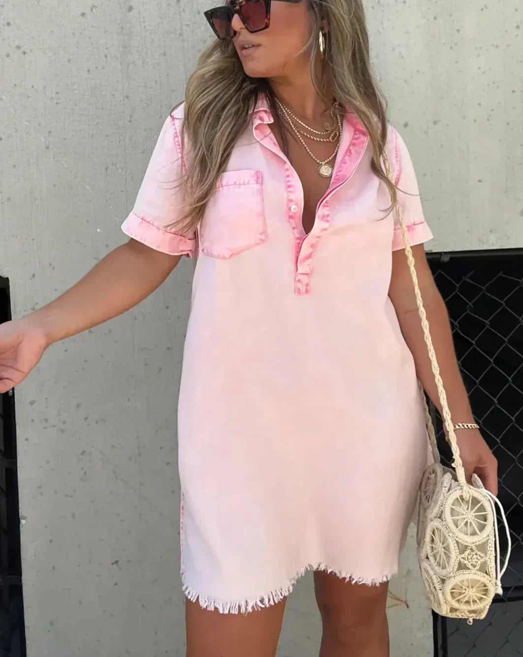 Inès – Robe Ajustée en Denim