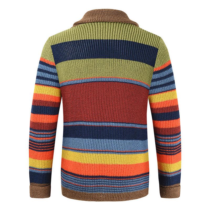 Nicolás | Cardigan en Tricot avec Blocs de Couleur