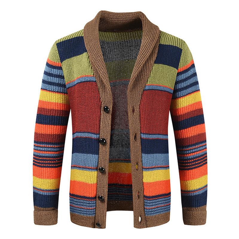 Nicolás | Cardigan en Tricot avec Blocs de Couleur