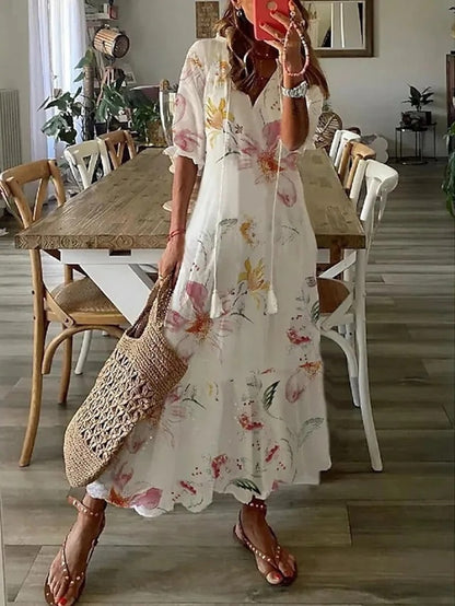 Michaela - Robe Boho avec Couverture du Ventre