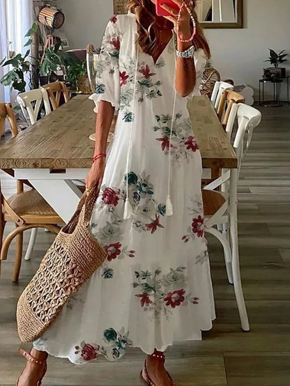 Michaela - Robe Boho avec Couverture du Ventre